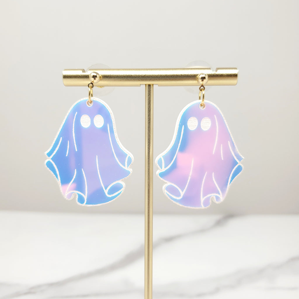 Iridescent Ghost Earrings