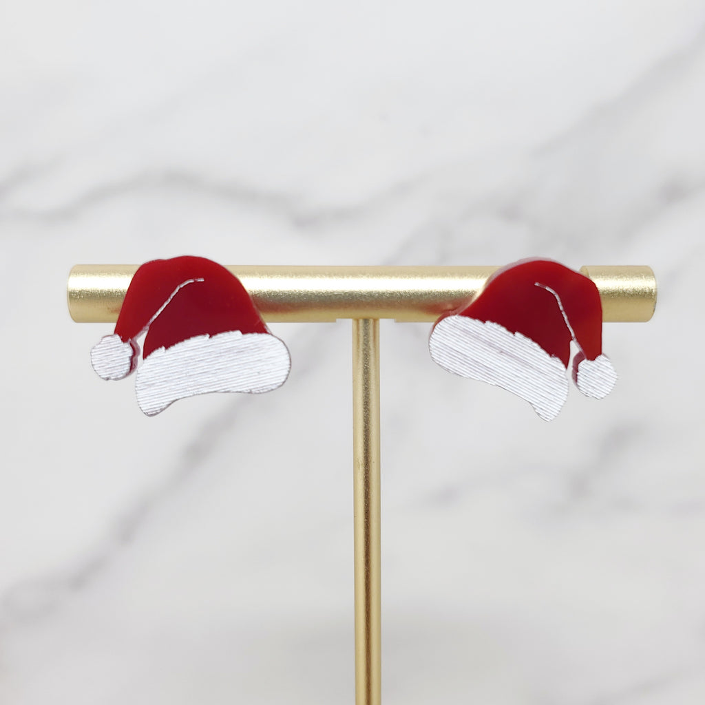 Santa Hat Studs