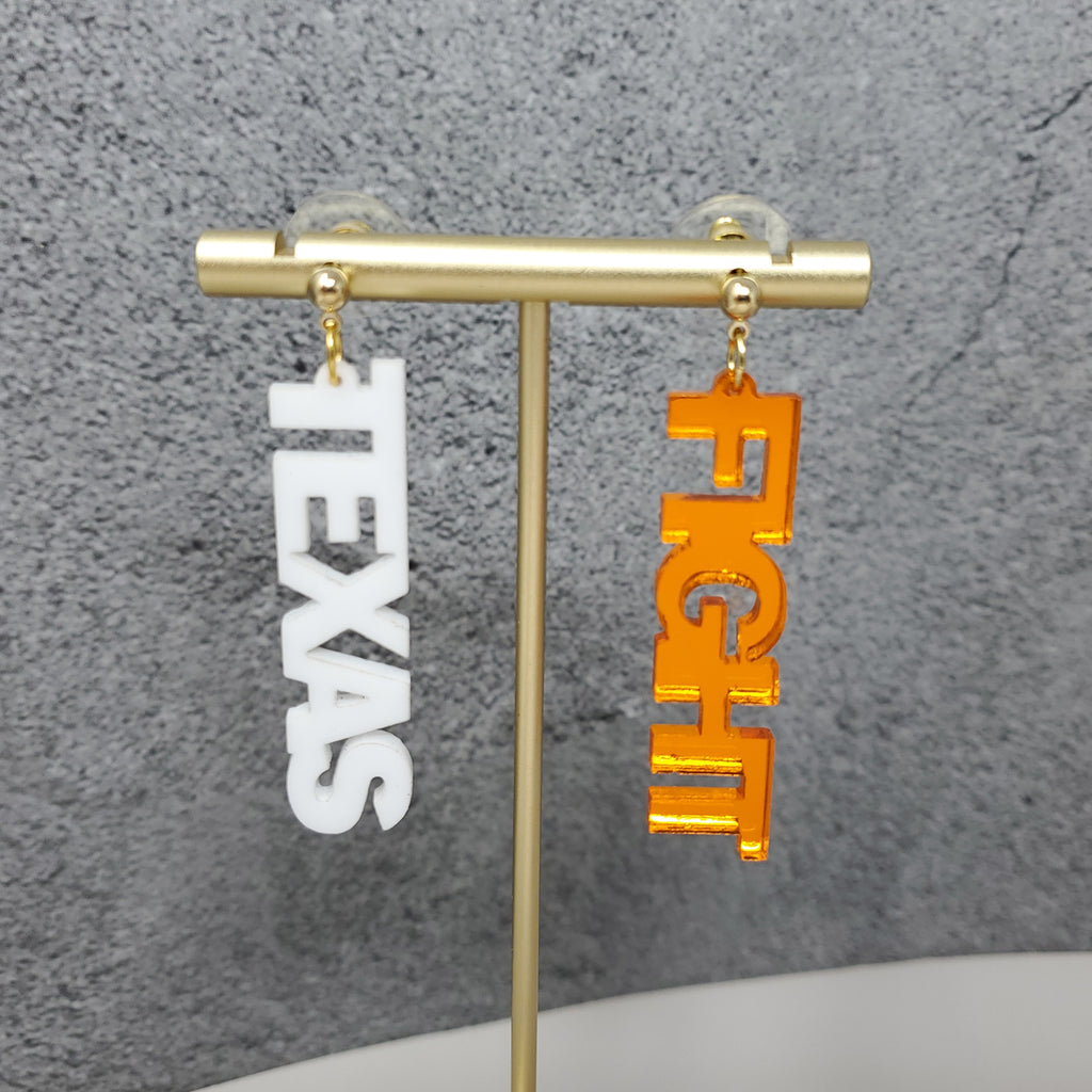 Texas Fight Earrings - Small