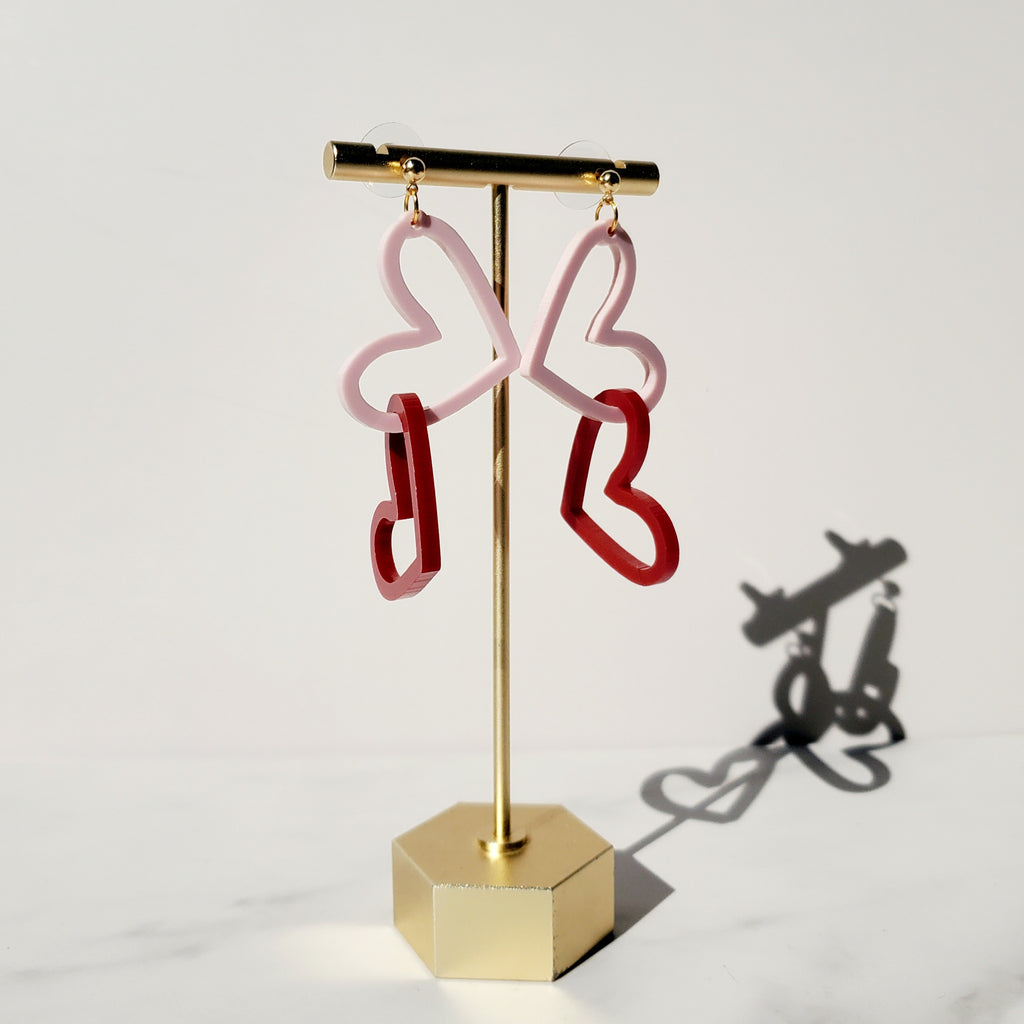 Double Heart Earrings