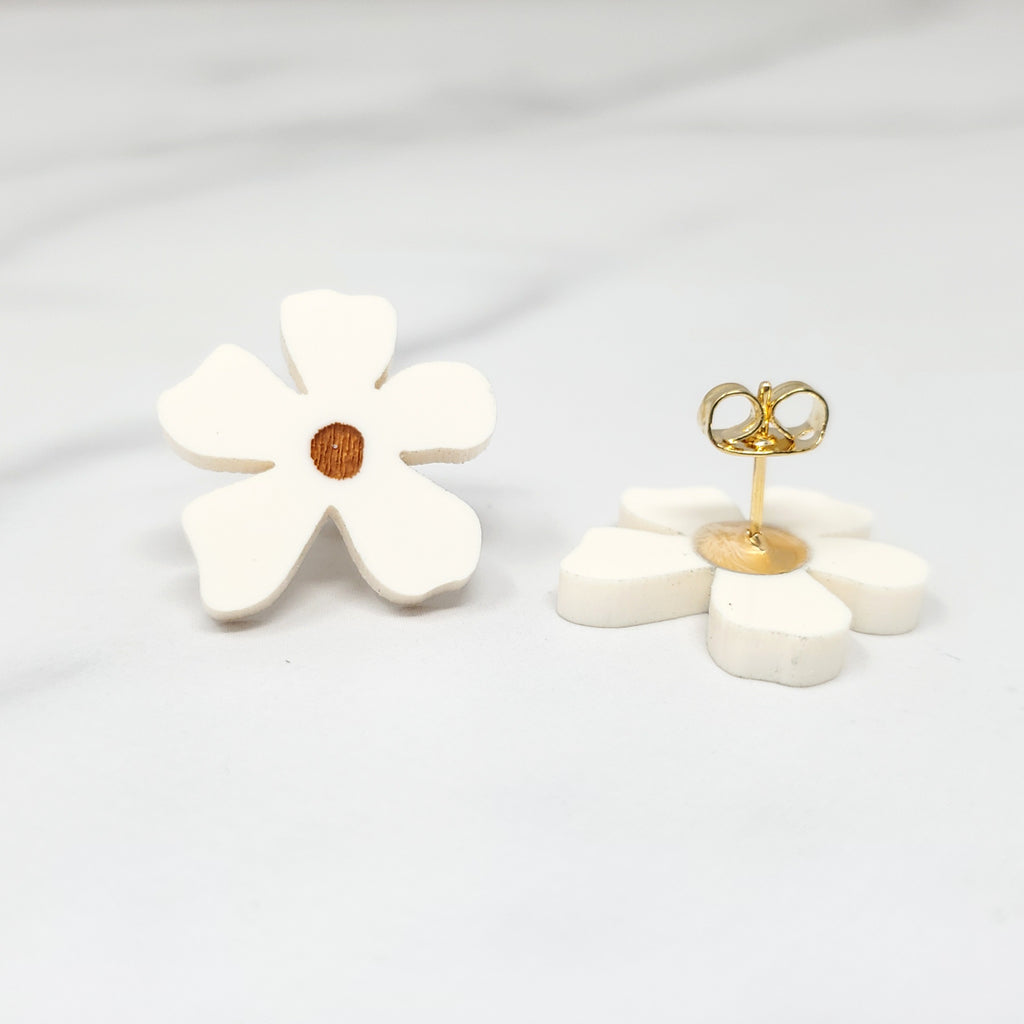 White Flower Studs