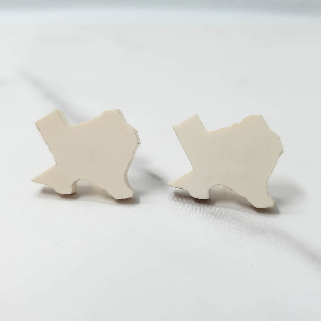 Texas Stud Earrings - White
