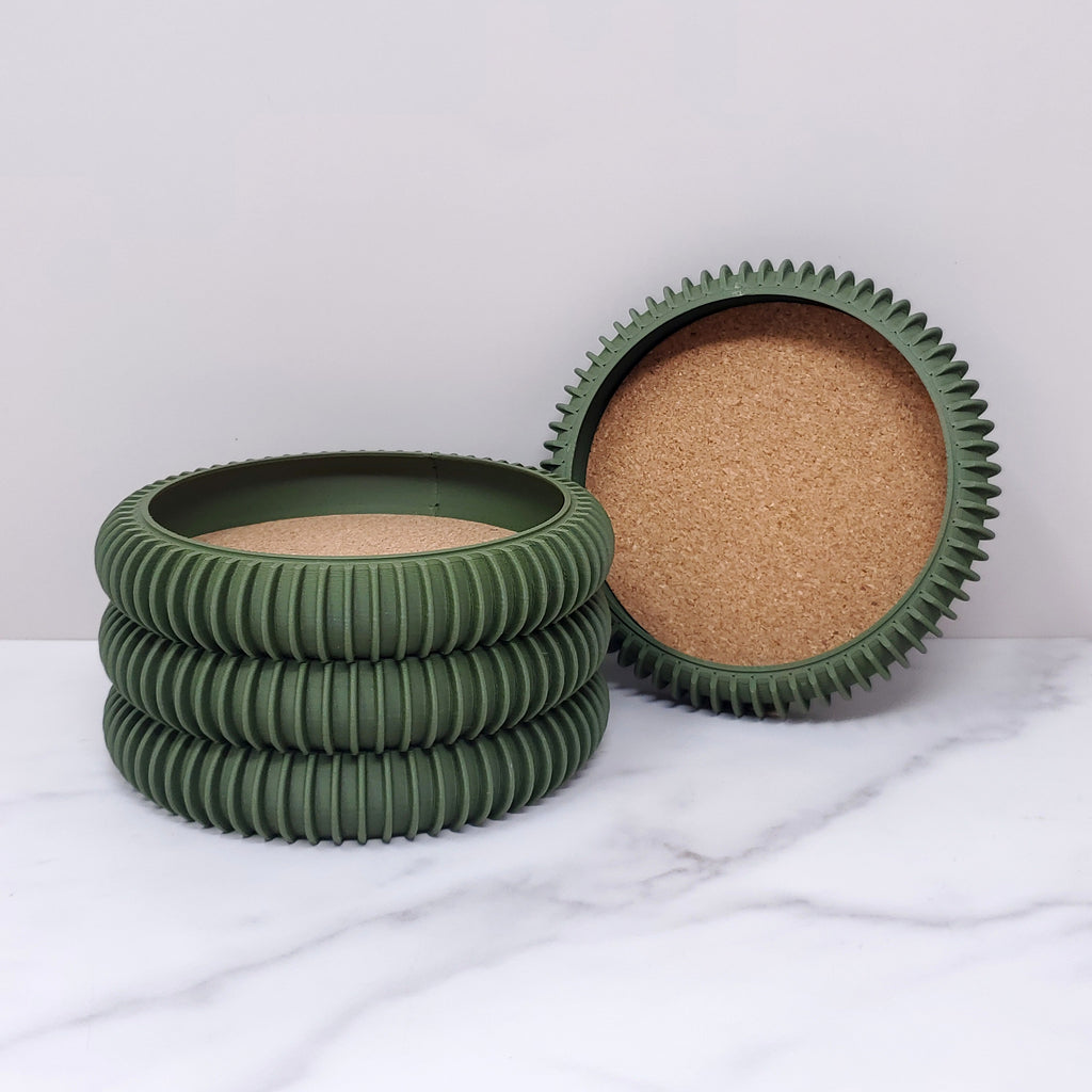 Stackable Coaster - Olive Green
