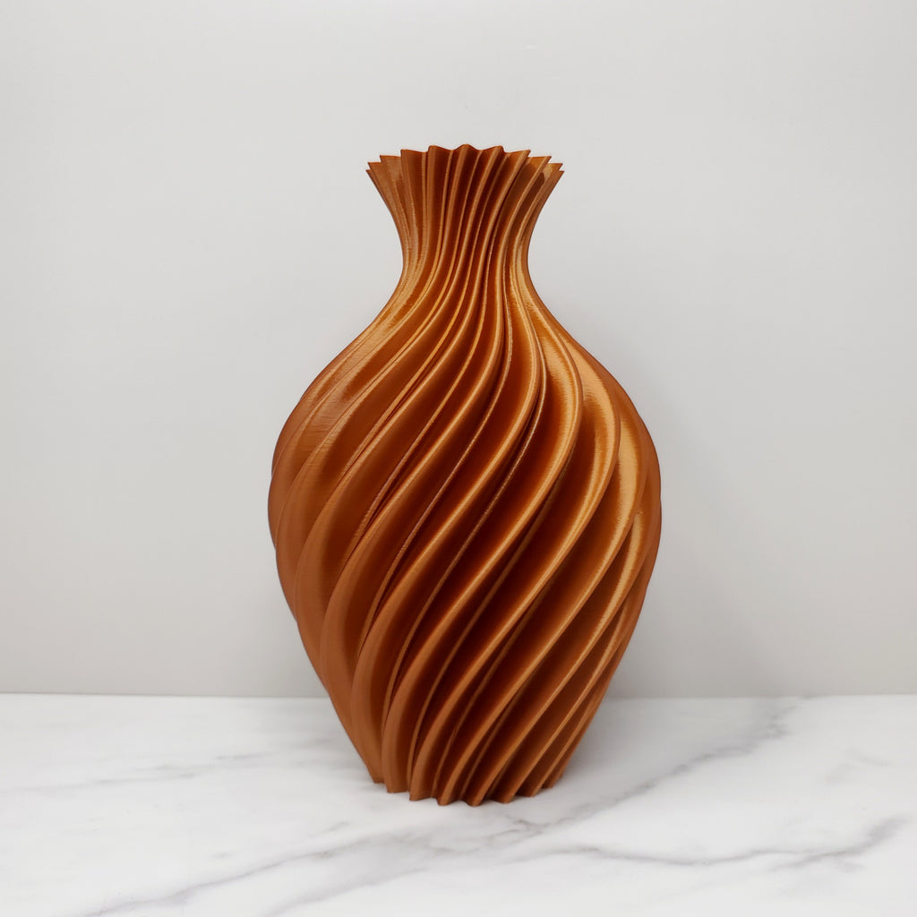 Large Spiral Vase, Bronze