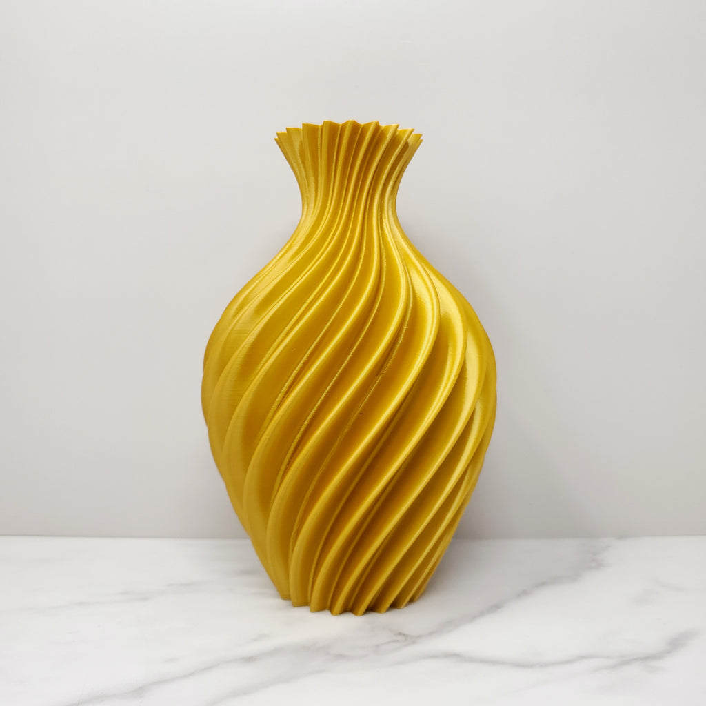 Large Spiral Vase, Gold