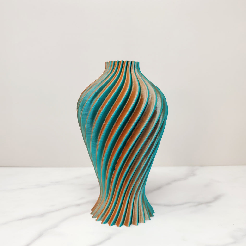 Medium Spiral Vase, Dusk to Dawn