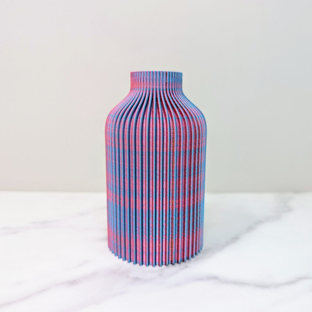 Small Bottle Vase, Pastel Rainbow