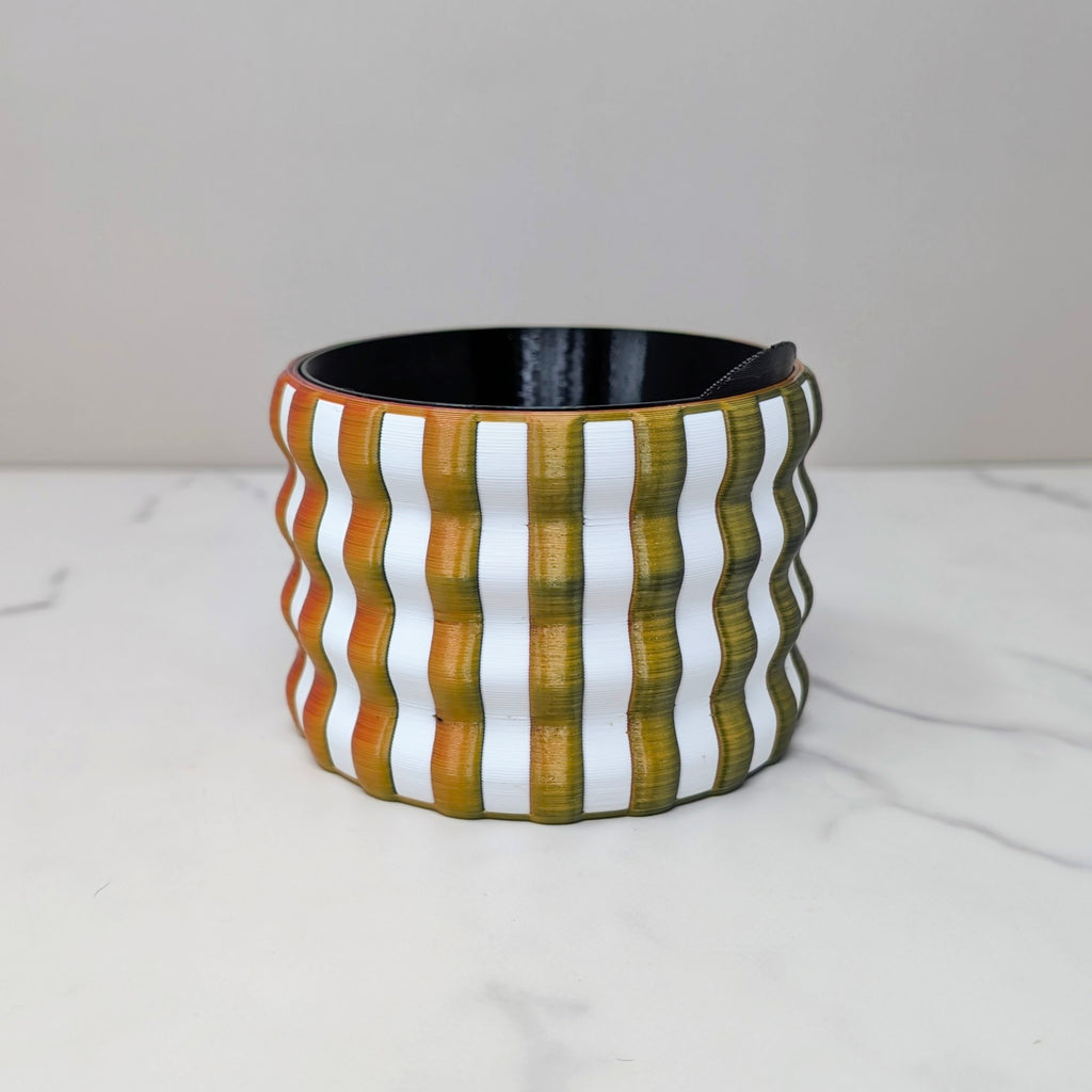 4" Stripes Planter, Dark Phoenix