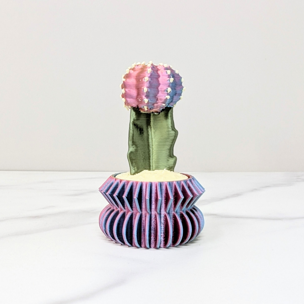 Cactus Clicker - Moon Cactus, Pastel Rainbow