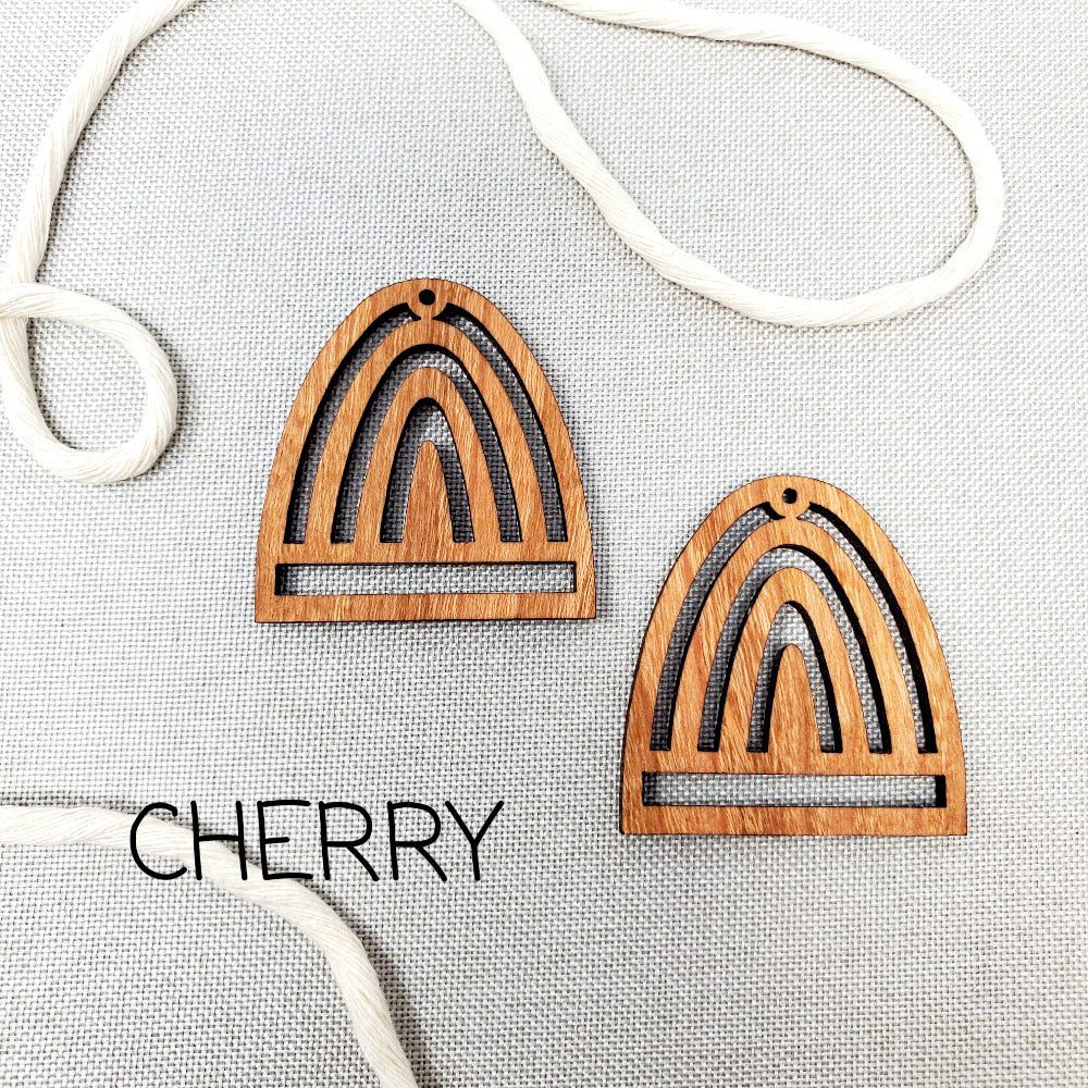 Rainbow Macrame Earring Blanks