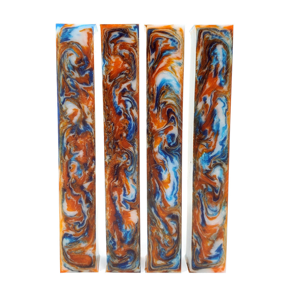 Pen Blank - Orange, Blue and White