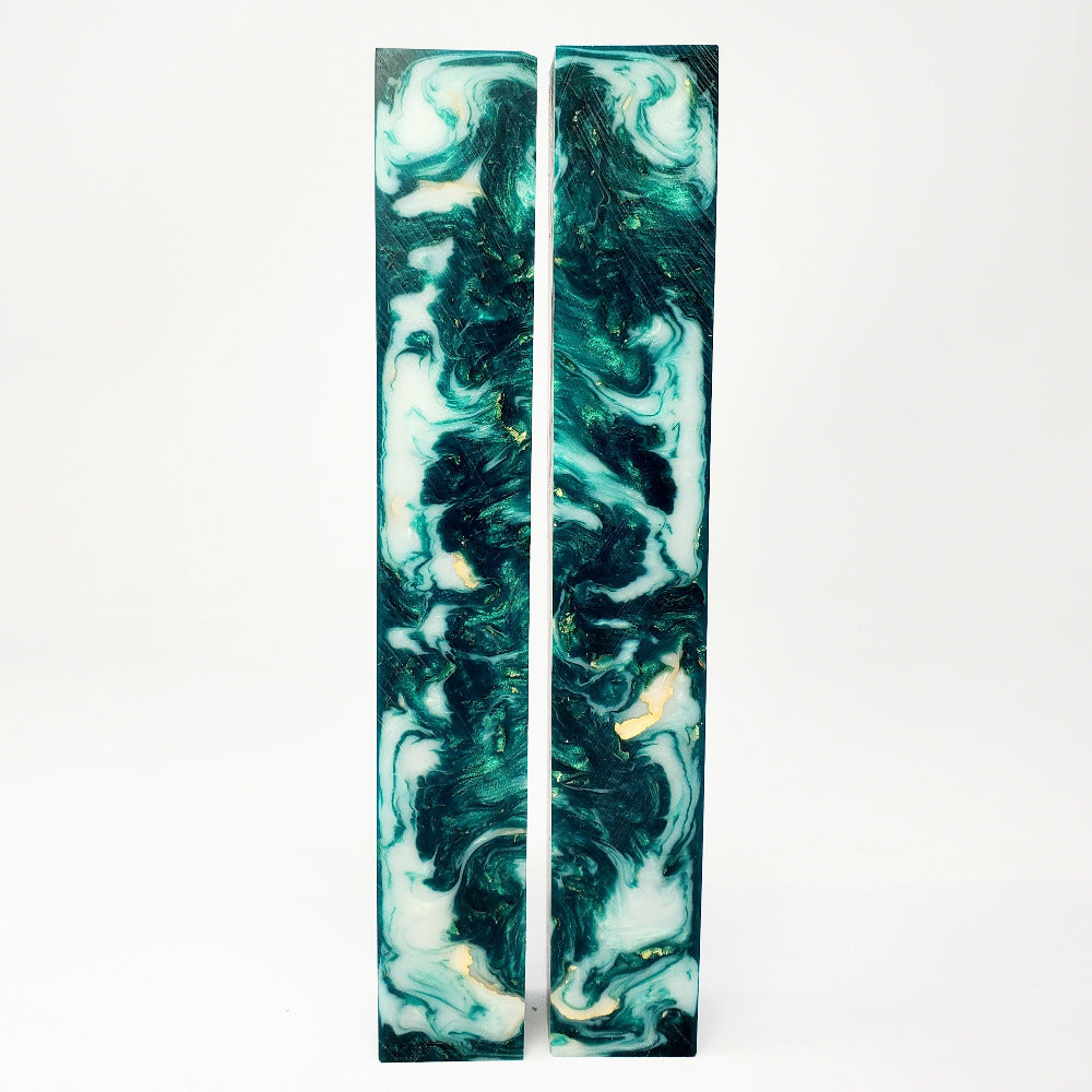 Pen Blank - Green with Gold Flake