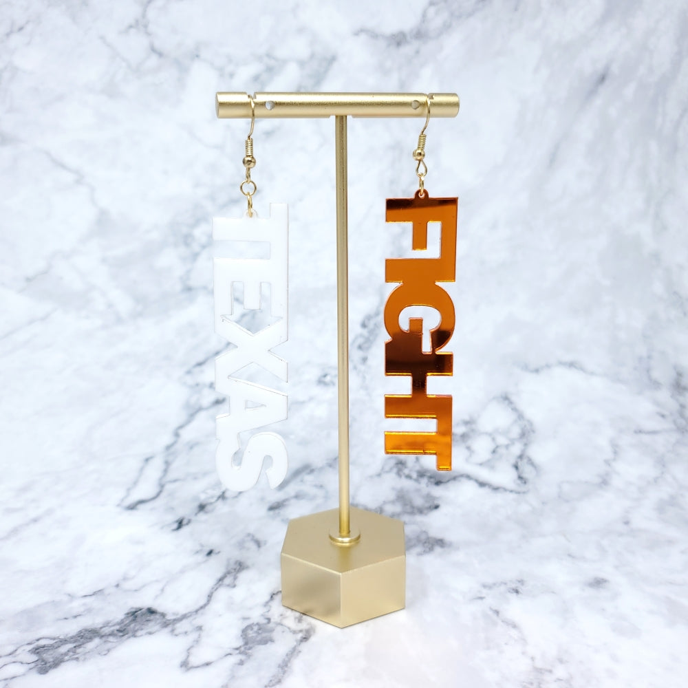Texas Fight Earrings - Large