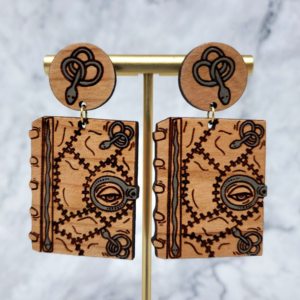 Hocus Pocus Book Earrings