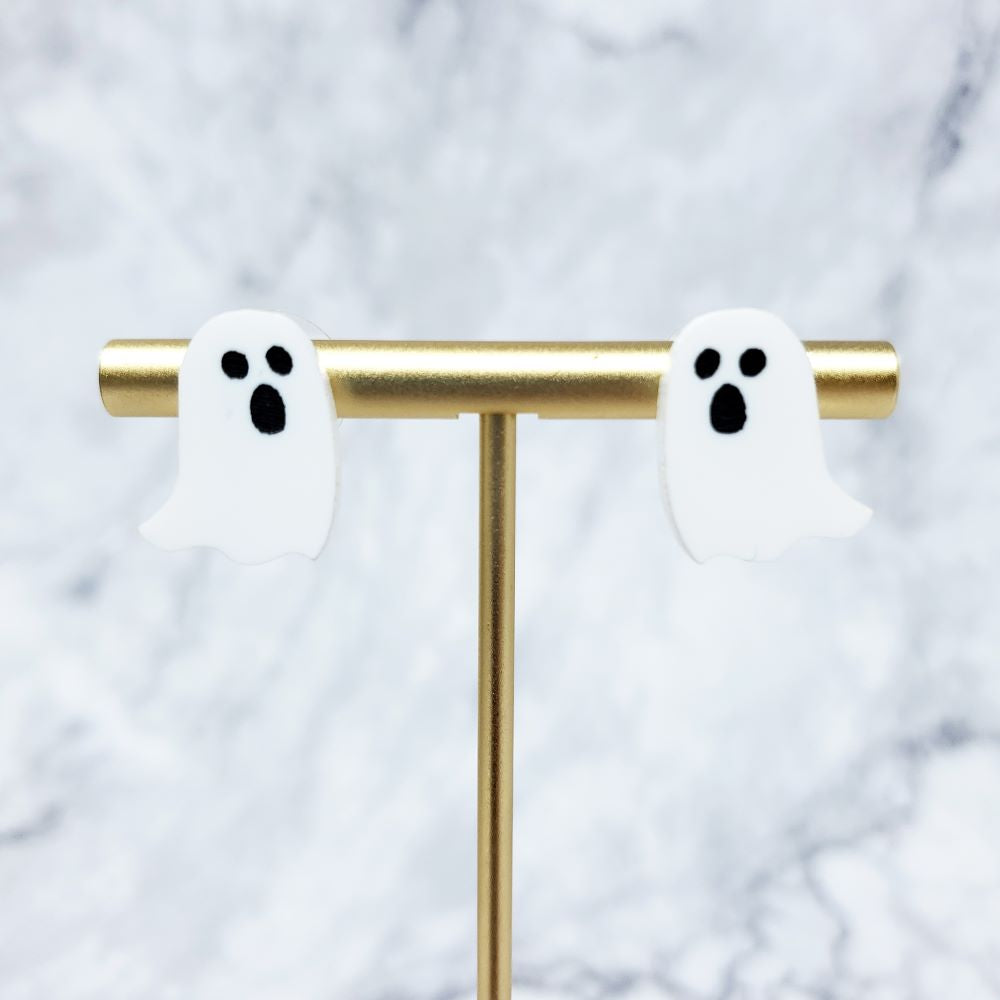 Tiny Ghost Stud Earrings